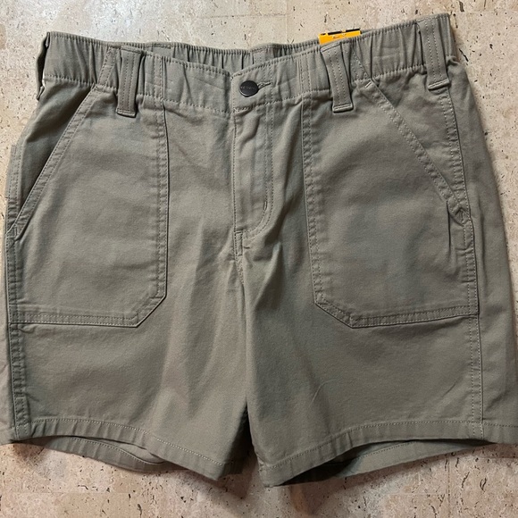 WOMEN'S RUGGED FLEX® RELAXED FIT CANVAS WORK SHORT Size 6 - Picture 4 of 7